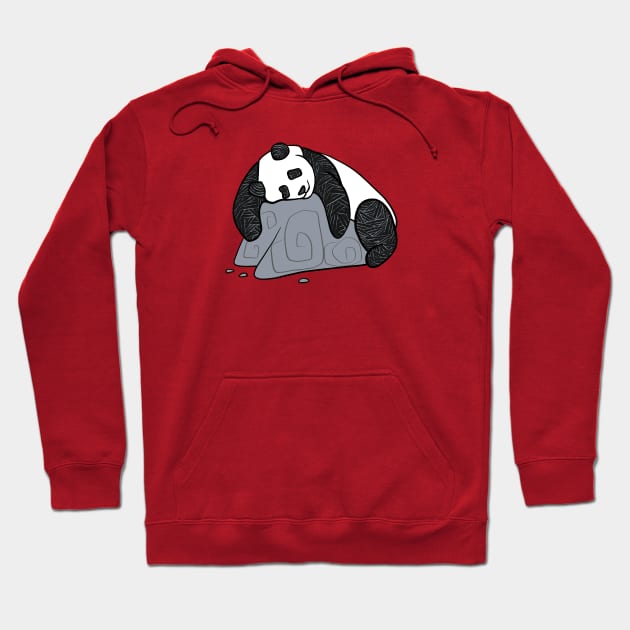 Cute Panda with Unique ornaments Hoodie by Caving Designs